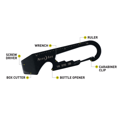DoohicKey Key Tool Keychain Multi-Tool - Black