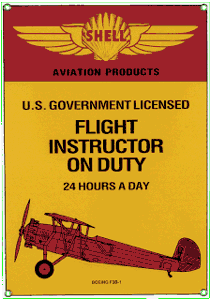 Flight Instructor on Duty Sign