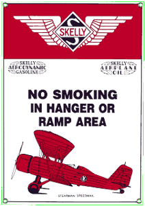 No Smoking in Hanger Sign