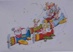 Christmas Cards - Reindeer Squadron