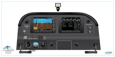 Cirrus SR20 G1000 Instrument Panel Poster