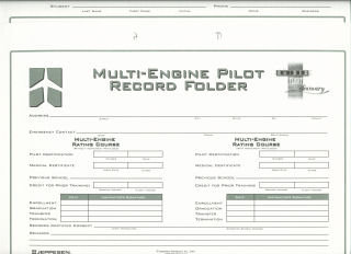 Jeppesen GFD Multi-Engine Record Folder
