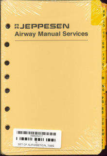 Jeppesen Index Tabs - Alphabetical Tabs