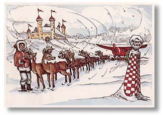 North Pole Holiday Aviation Cards - Set of 10