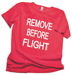Ladies Scoop Neck Remove Before Flight T-Shirt