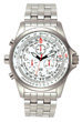 Torgoen T1 Flight Computer Watch - Steel Bracelet, White Face