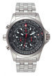 Torgoen T1 Flight Computer Watch - Steel Bracelet, Black Face