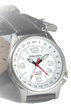 Torgoen T5 Zulu Time Watch - Black Leather, Silver Case, White Face