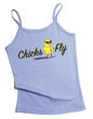 Chicks Fly Baby Blue String T-Shirt
