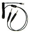 David Clark Coil Cord Assembly, Dual Plug 40602G-01