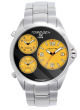 Torgoen T8 Zulu Time Watch Model, Steel Bracelet, Yellow Dials