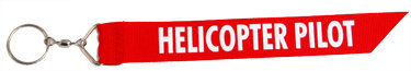 Helicopter Pilot Ribbon Keychain