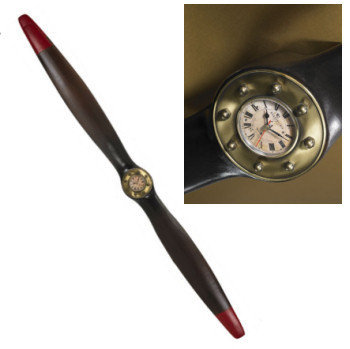 WW I Sopwith Wood Propeller With Clock