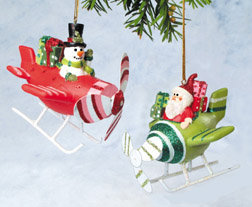 North Pole Formation - Airplane Ornaments