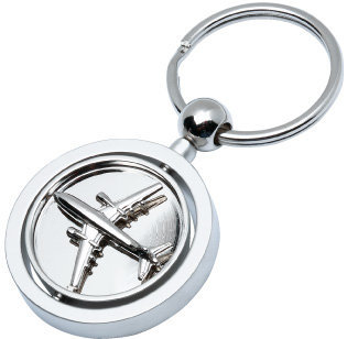 Rotating Airplane Key Ring