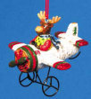Moose in Plane Ornament