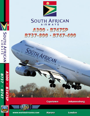 South African A300 / B747SP / B737-800 / B747-400 Cockpit Video (DVD)
