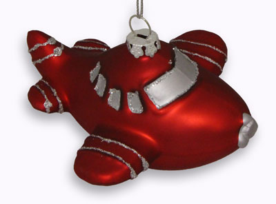 Red Airplane Ornament