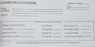 Glider Pilot Logbook