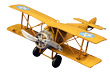 Vintage Biplane Ornament - Yellow