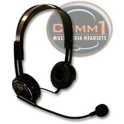 Comm1 Stereo Computer Headset w/Boom Microphone