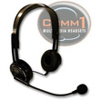 Comm1 Stereo Computer Headset w/Boom Microphone