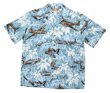 Palm Tree Blue Hawaiian Airplane Shirt