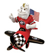 Mascot Airplane Ornament - Georgia Bulldogs