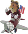 Mascot Airplane Ornament - Texas A&M Aggies