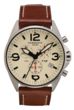 Torgoen T16 Watch - Brown Leather, Cream Face, Silver Case