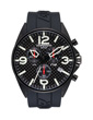 Torgoen T16 Watch - Black Polyurethane Strap, Black Carbon Fiber Dial