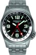 Torgoen T5 Zulu Time Watch - Steel Bracelet, Black Face