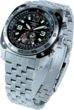 Torgoen T7 Watch - Steel Bracelet, Black Face