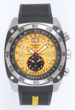 Torgoen T7 Watch - Black Polyurethane Strap, Yellow Face