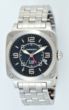 Torgoen Ladies T15 Zulu Time Watch - Steel Bracelet, Black Face, Silver Case