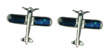Airplane Paua Shell Post Earrings