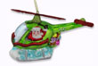 Santa in Helicopter Ornament