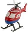Red and Blue Helicopter Ornament