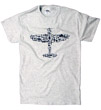 Plane Collage T-Shirt - Light Grey