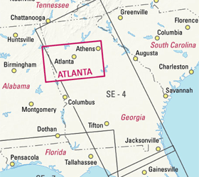 Jeppesen VFR+GPS Atlanta Area Chart