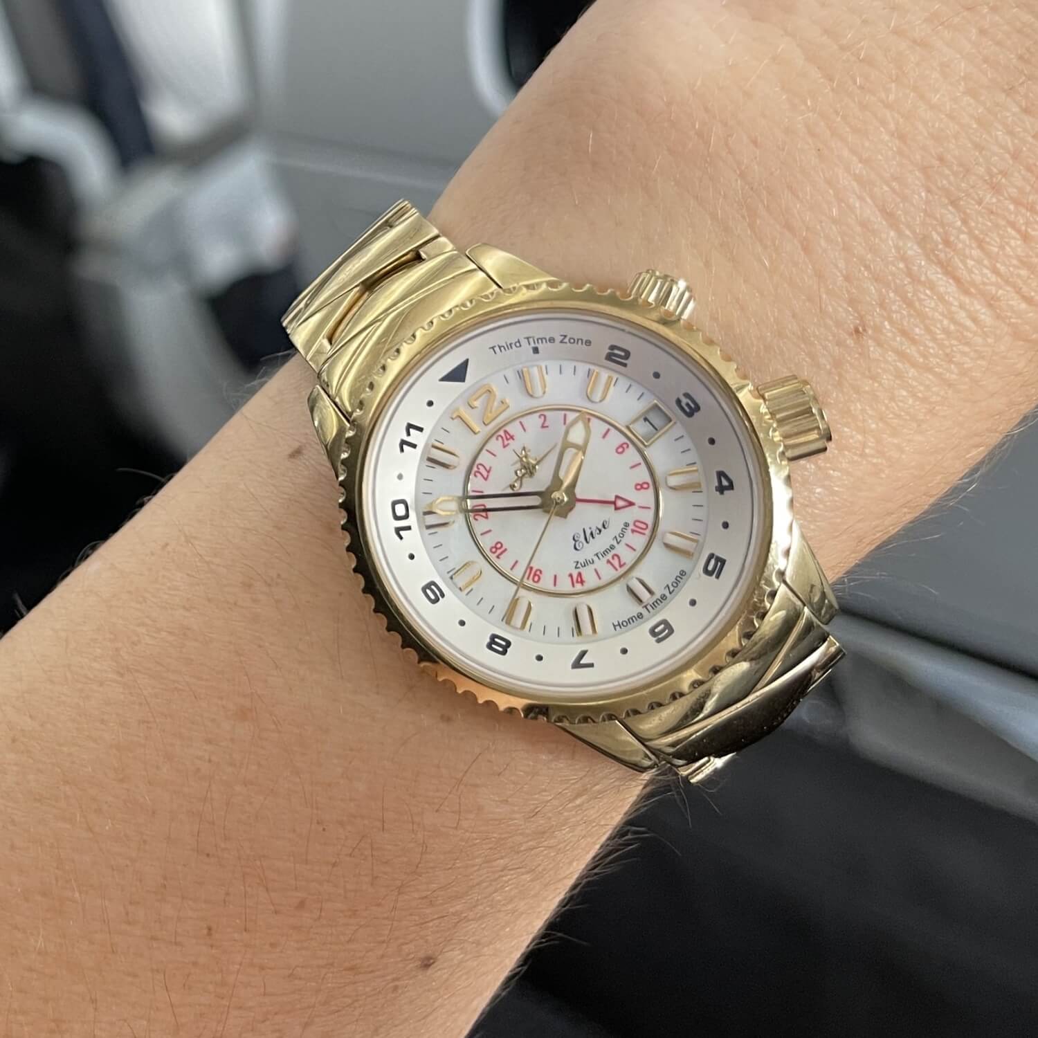 Abingdon Elise Tri-Time Women's Watch - Egyptian Gold
