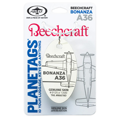 Genuine Beechcraft A36 Bonanza PlaneTag Tail # N6678D