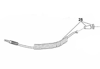 David Clark H10-76 / H10-76XL Comm Cord Kit 18028G-26