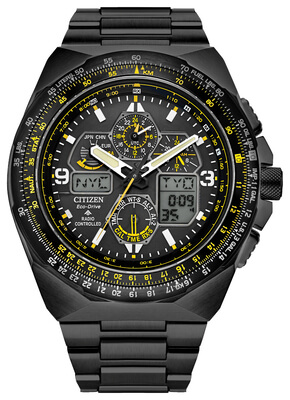 レジェAC Citizen Promaster Skyhawk A-T Chronograph GMT Black Dial