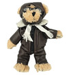 Stuffed Pilot Bear- 6 inch (Light Brown)