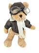 Stuffed Pilot Bear- 12 inch (Light Brown)