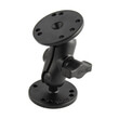 RAM Universal Double Ball Mount with Two Round Plates - B Size Short