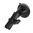 RAM Twist-Lock Suction Cup Base with Double Socket Arm