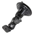 RAM Twist-Lock Suction Cup Double Ball Mount - Short