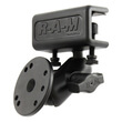 RAM Glare Shield Clamp Double Ball Mount with Round Plate